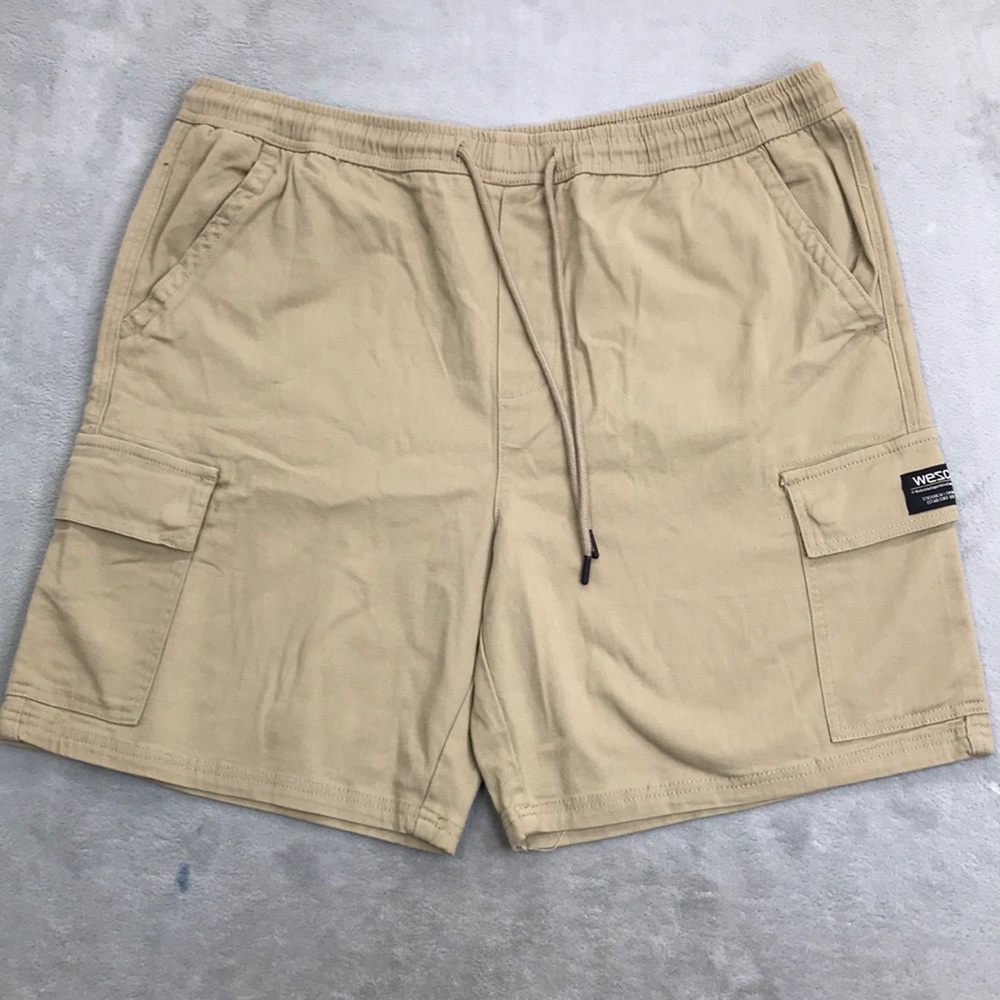 Wesc Tan Twill Cargo Shorts XL Mens / XXL Womens  New
